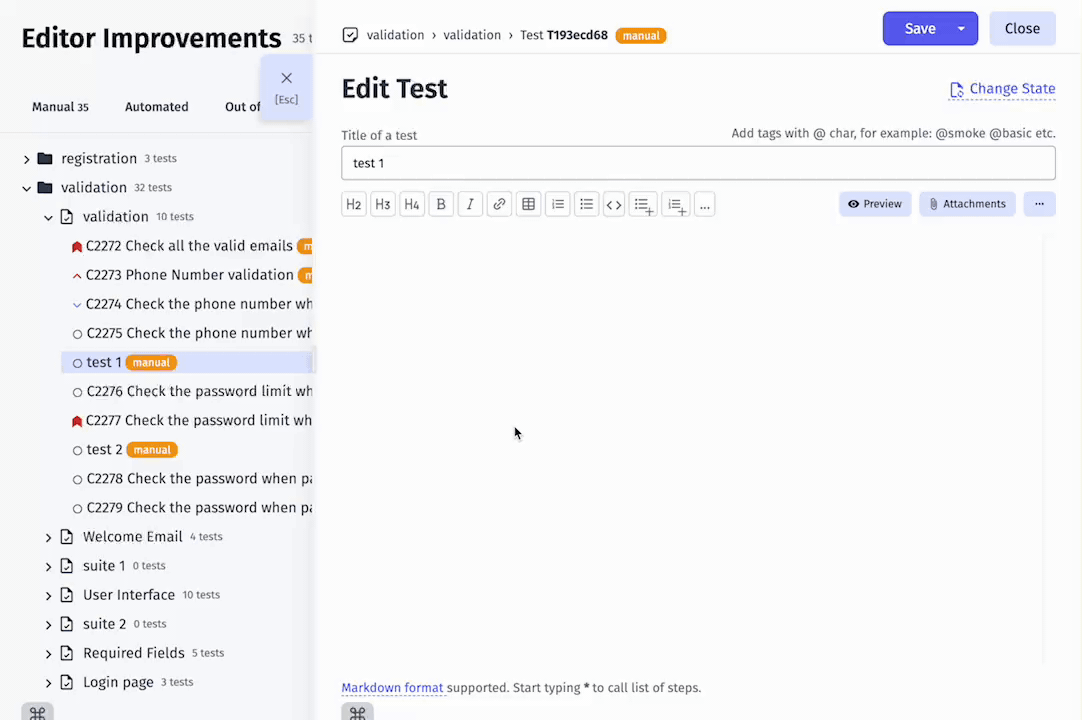 Release.  Security Upgrade and User-Centric Features For Tests Design