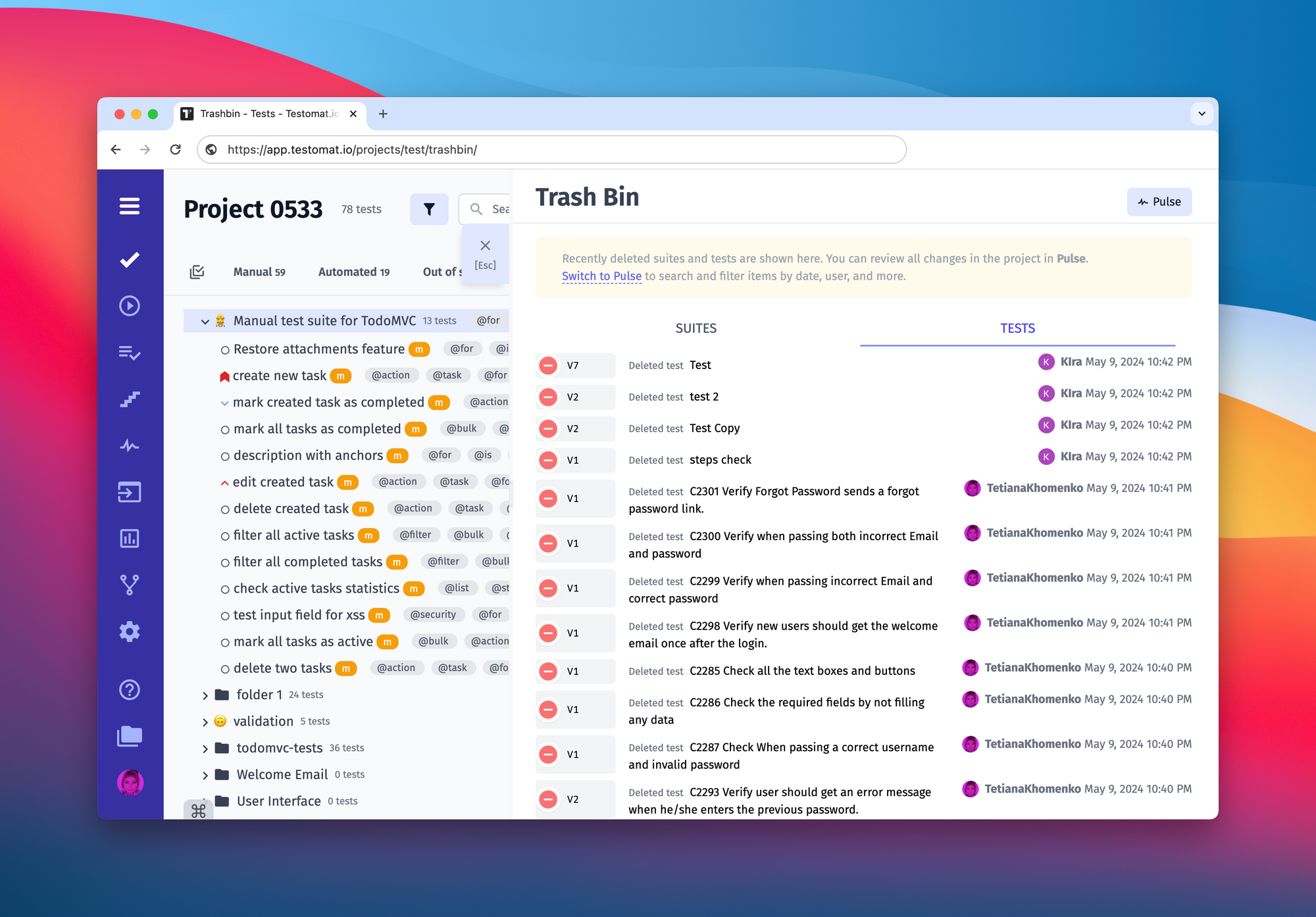 Release. Attachments Restore, Pulse And UI Improvements