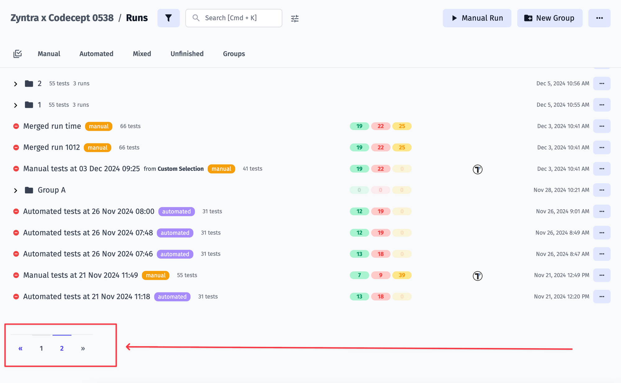 Pagination-on-Runs-Dashboard