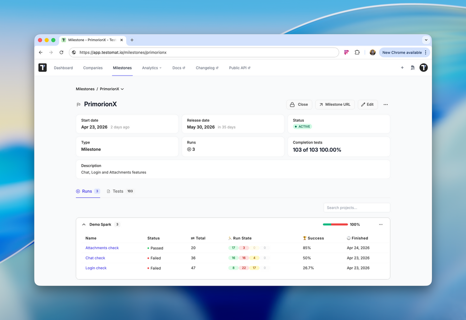 Milestones, AI Analytics Chat, Public API v2, MCP Server 2.0, and More