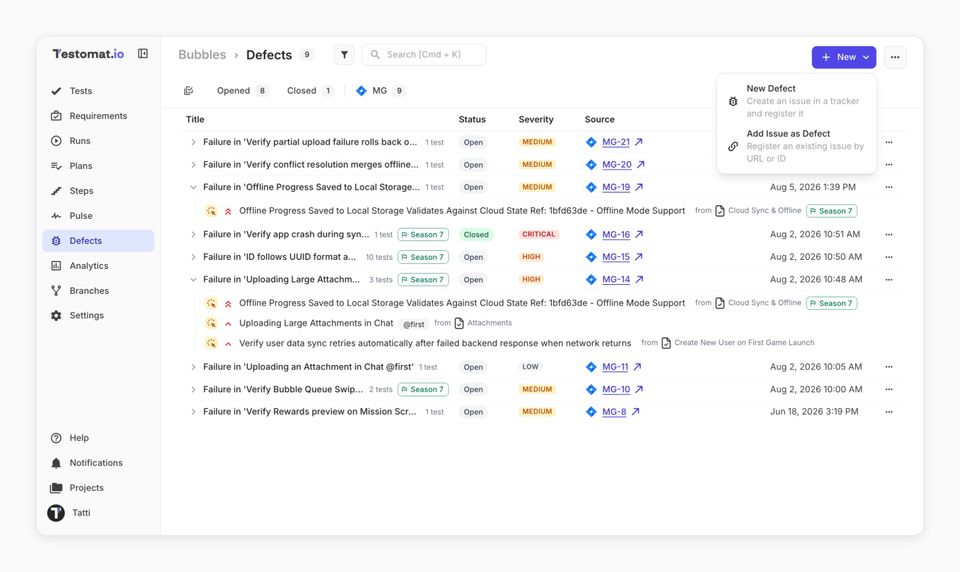 Defects Board, Defects in Analytics, Milestone Insights, Comment Mentions, and More